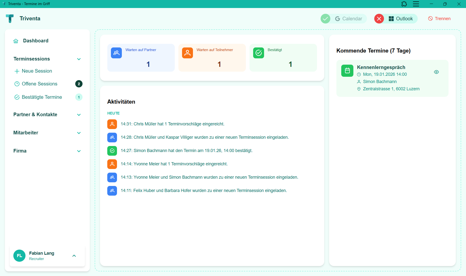 Triventa Dashboard